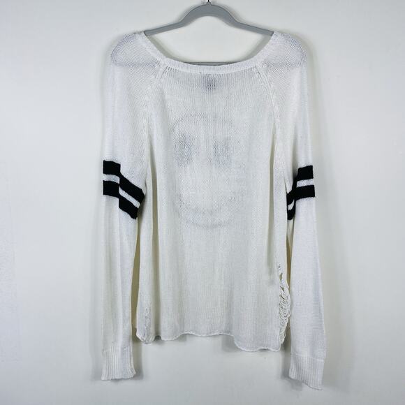 Hot Topic 2X The Nightmare Before Christmas Jack Skellington Destructed Sweater - Picture 4 of 7